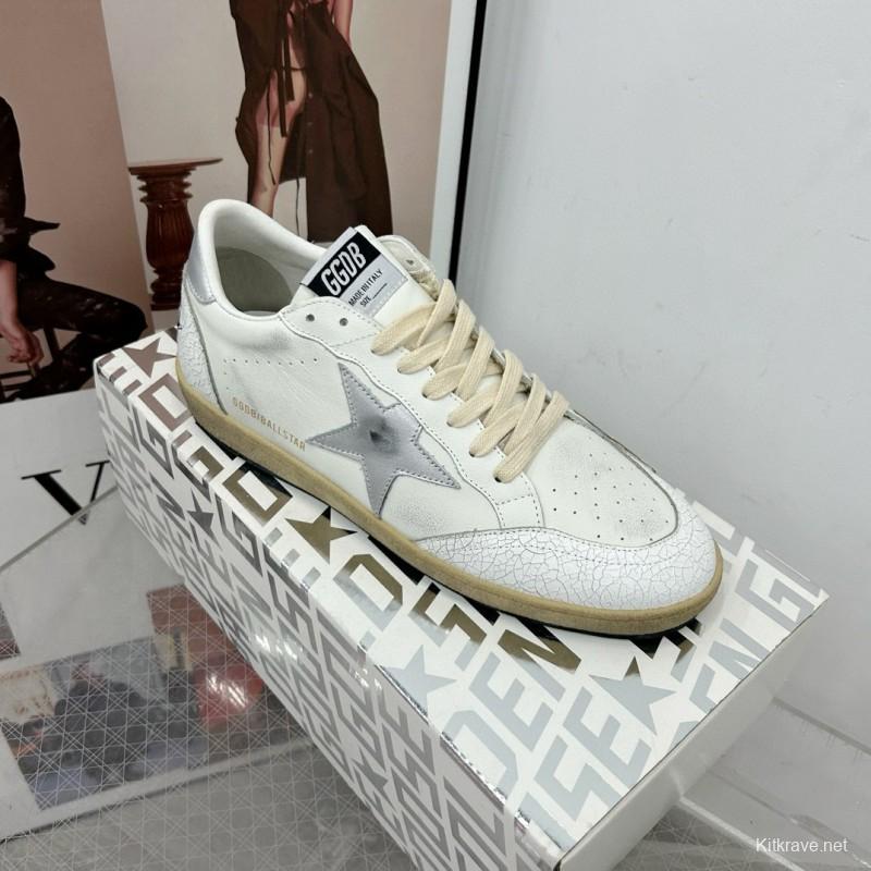 2024 Unisex GGDB White Grey Leather Low Top Sneakers MJ00260