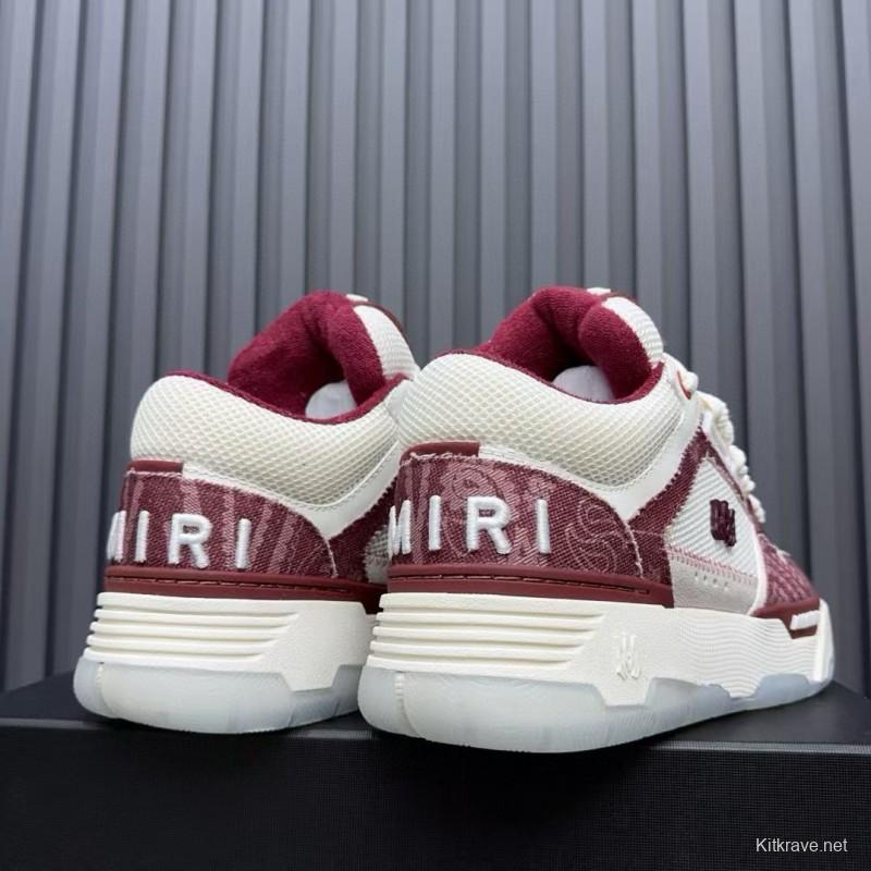 2024 Unisex Amiri White Red Leather Sneaker MJ00360