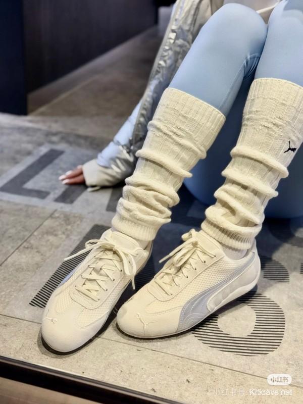 2025 Unisex Puma Milk White Grey Suede Mesh Sneakers SPEEDCAT KFY00260