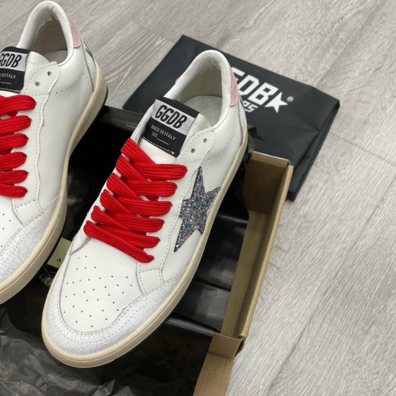 2024 Unisex GGDB White Red Leather Low-Top Sneakers MJ00260