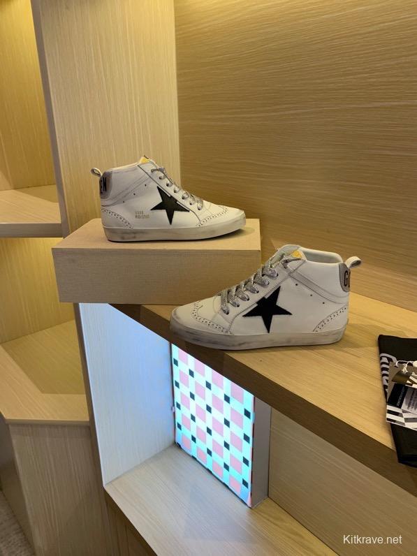 2024 Unisex GGDB White Black Leather High-top Sneakers MJ00300