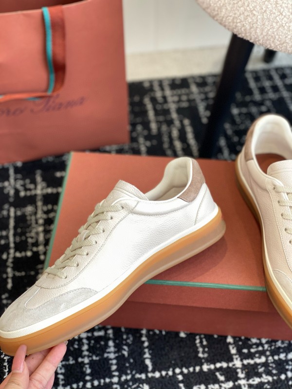 2024 Unisex LP White Beige Leather Suede Plimsolls MJ00320