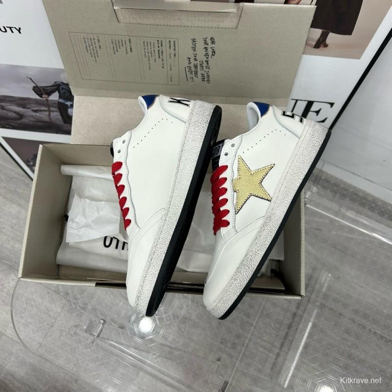 2024 Unisex GGDB White Gold Leather Sneakers MJ00260