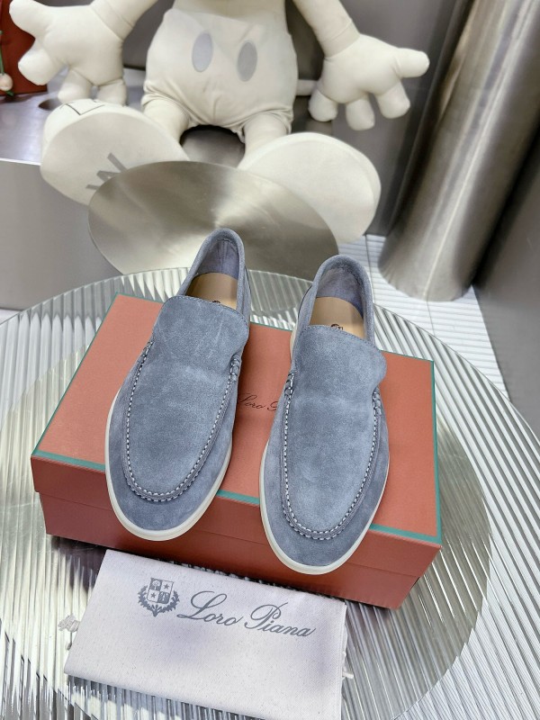 2024 Men Le Parmentier Blue Suede Loafers MJ00270