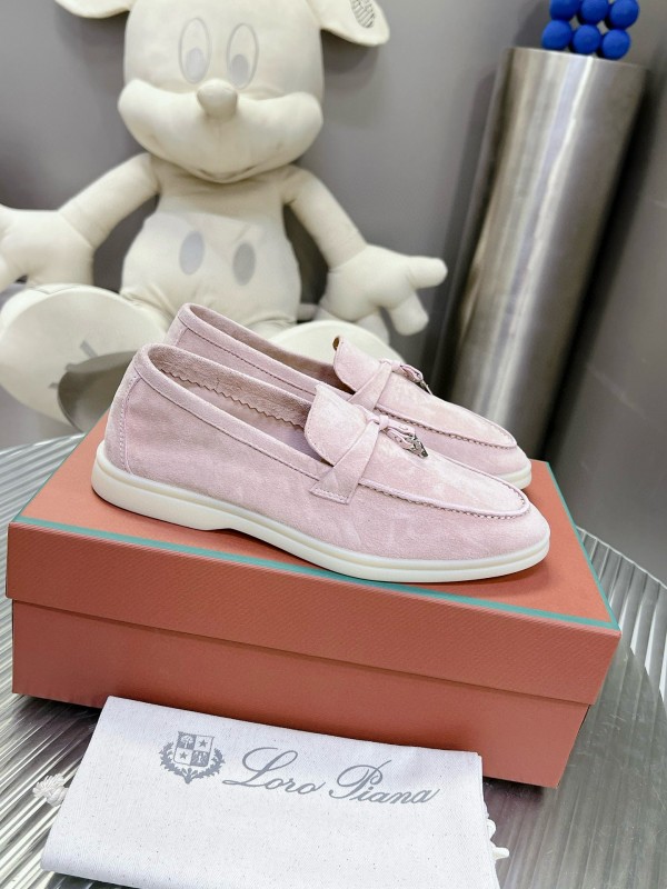 2024 Unisex LP Pink Suede Loafers MJ00270