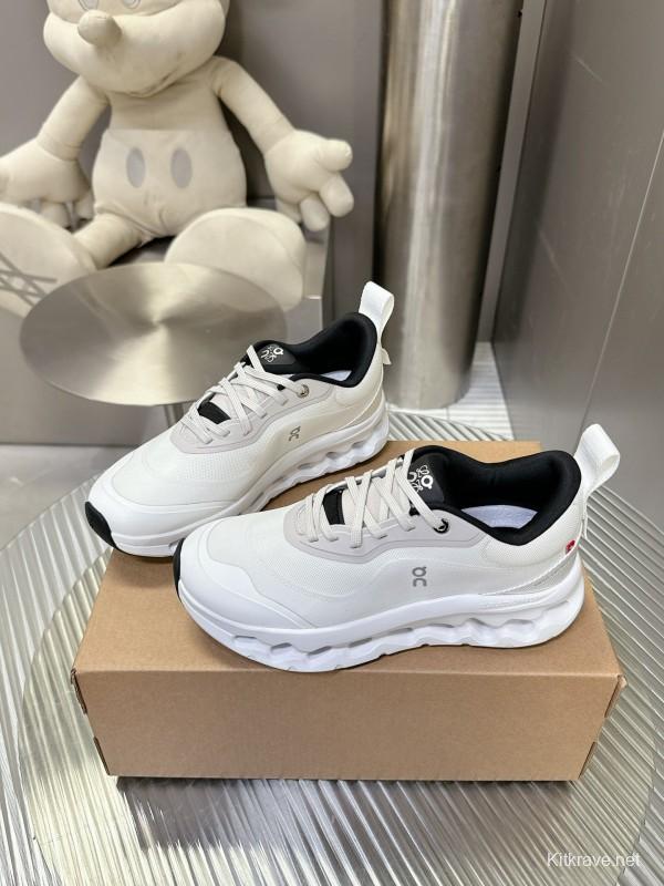 2025 Women Loewe White Black Leather Sneakers