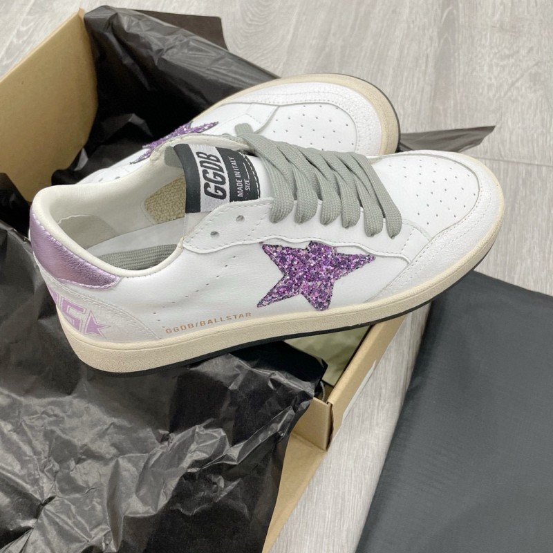 2024 Unisex GGDB White Purple Leather Sneakers MJ00260