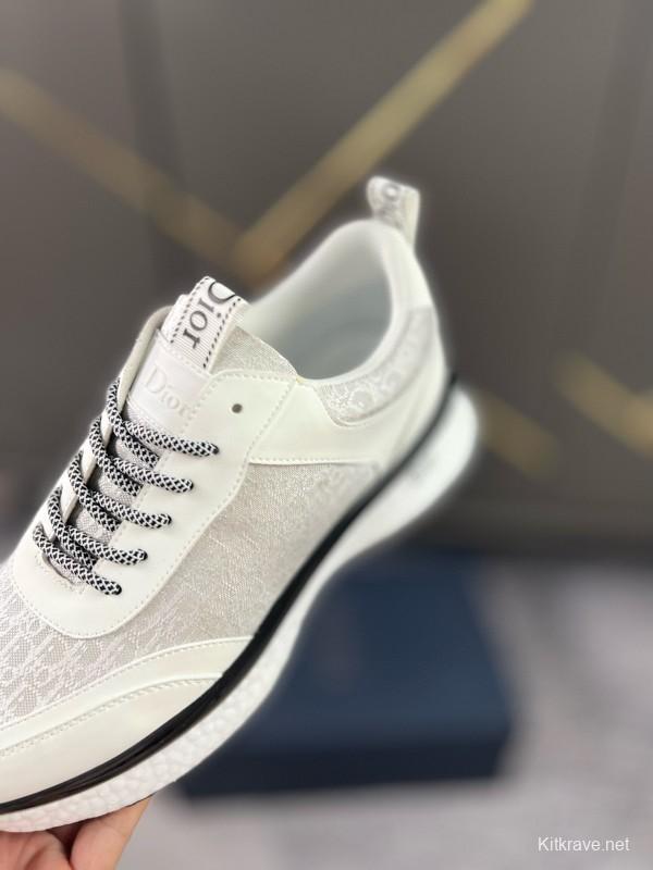 2024 Unisex Dior White Mesh Leather Casual Sneakers MJ00270