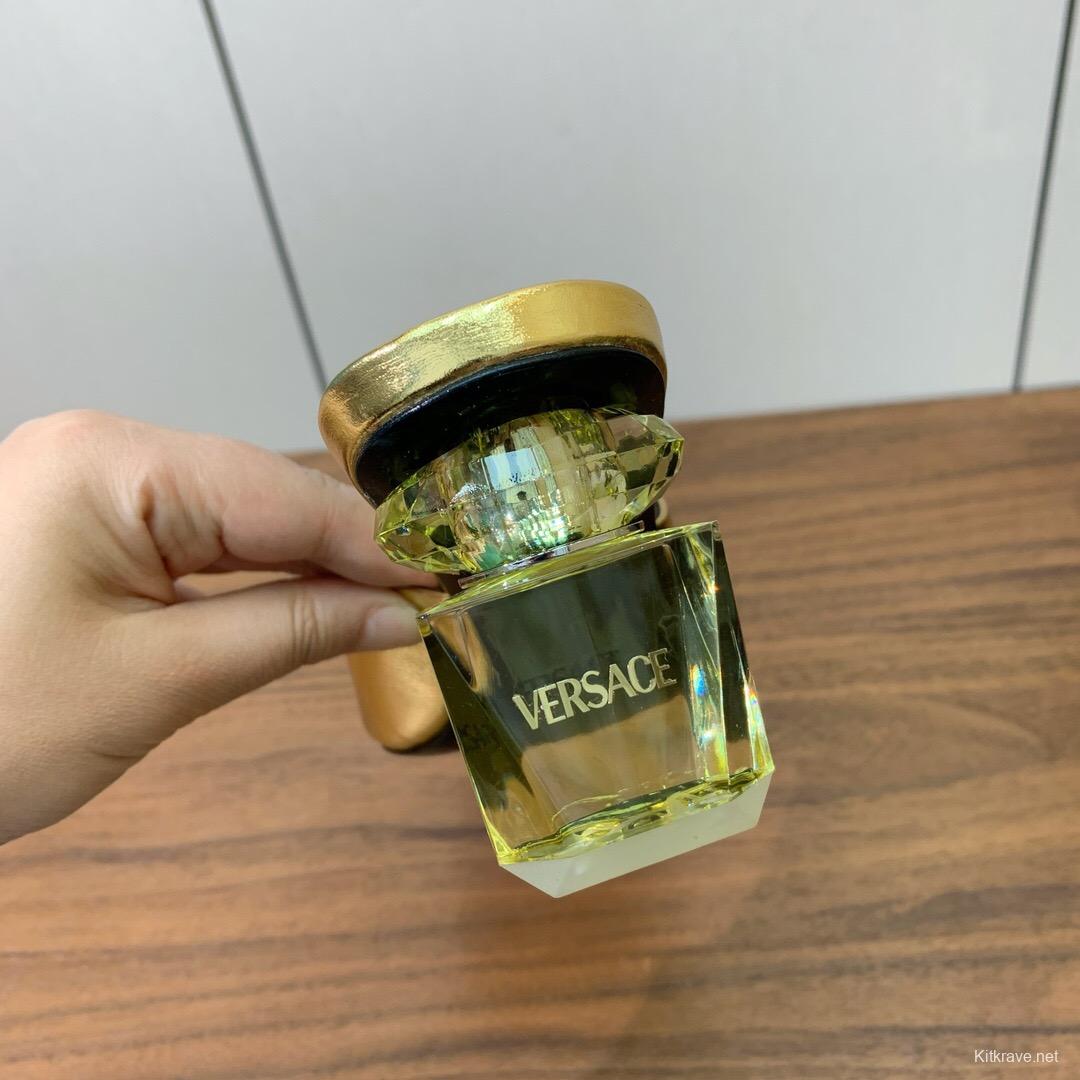 2025 Women VERSACE Gold Leather Heeled Sandals