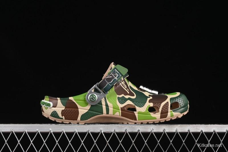 Bape x Crocs Classic Clog Camouflage Print Comfortable Versatile Clog - B.D4