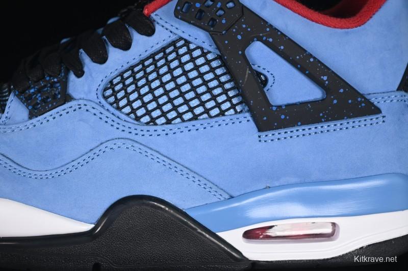 Nike Travis Scott Cactus Jack x Air Jordan 4 Retro AJ4 Collaboration Suede Blue - 308497-406