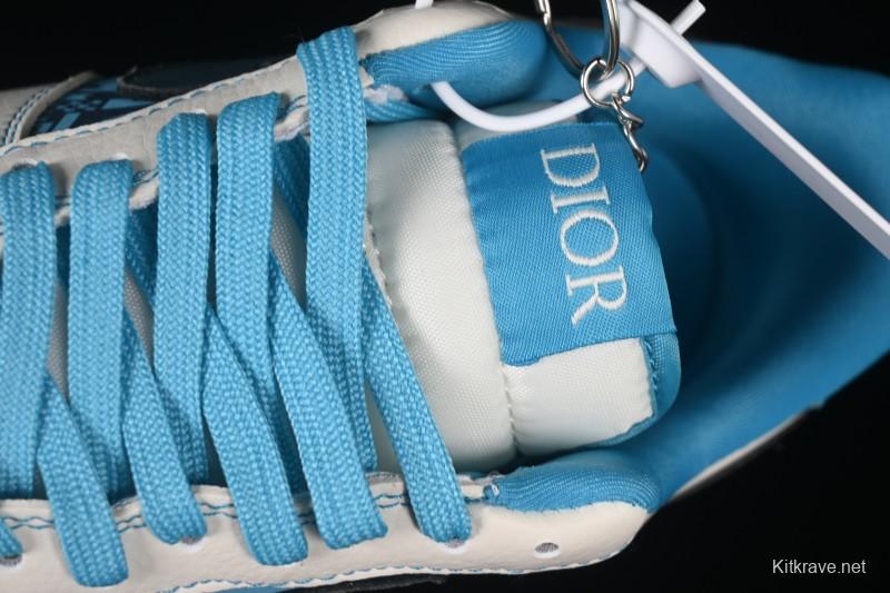 Nike Air Force 1 '07 Low Dior Collaboration Stone Blue Low-Top Casual Sneakers - KK1988-088