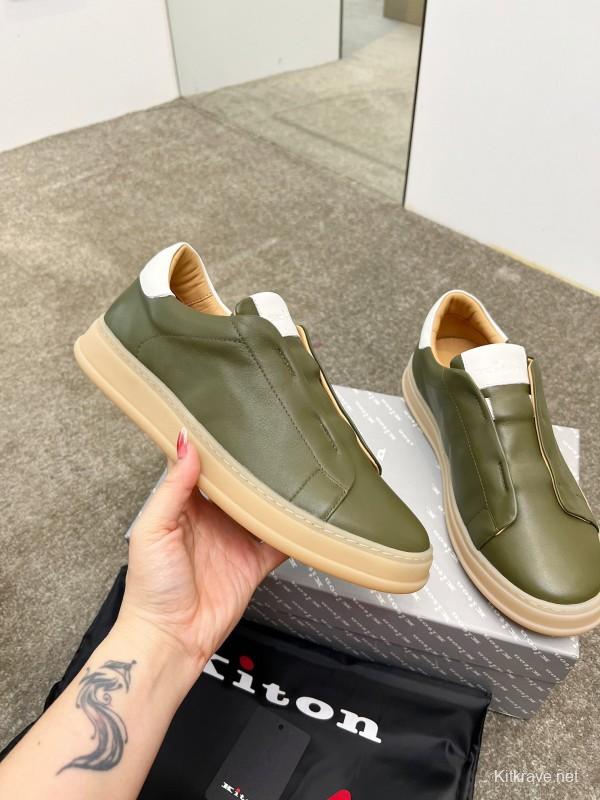 Kiton Men's Four Seasons Classic Casual Slip-On Loafer - AS00320