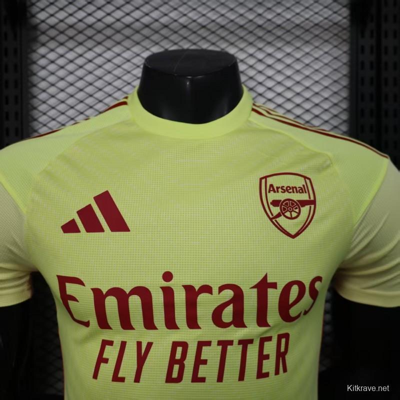 Player Version 25/26 Arsenal Home Yellow Goalkeeper Jersey