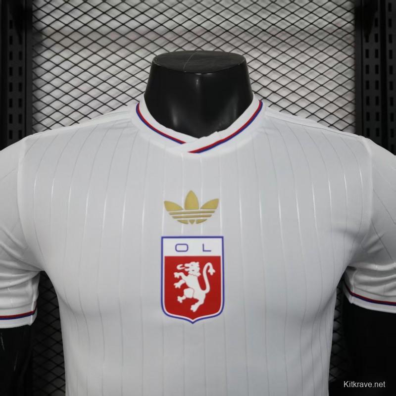 Player Version 25/26 Olympique Lyonnais Lyon White 50Th Anniversary Jersey