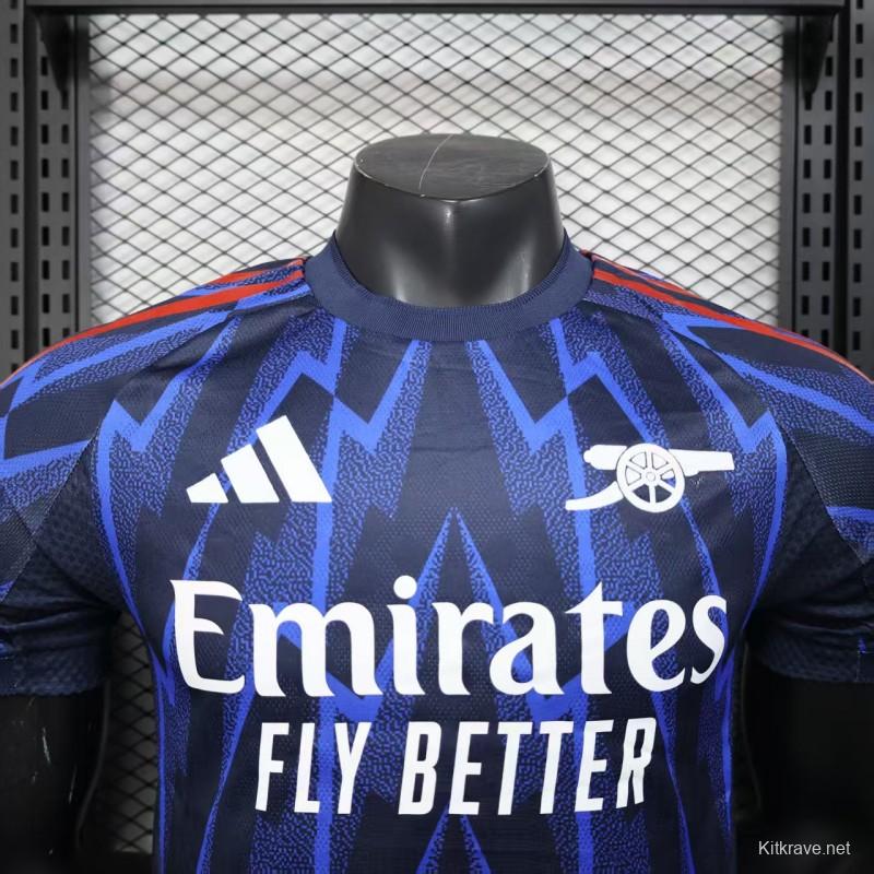 Player Version 25/26 Arsenal Third Blue with Geometric Lightning Pattern Jersey