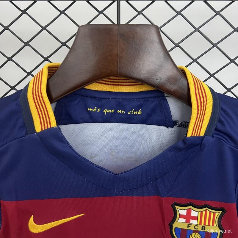 15/16 Kids Barcelona Home Size 16-28 Jersey