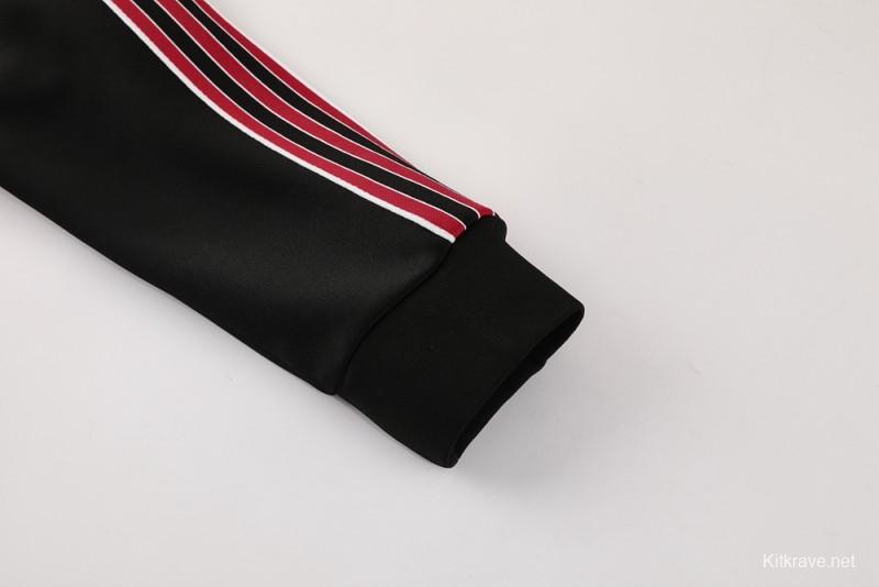 25/26 Manchester United Black Full Hoodie Zipper Jacket +Long Pants