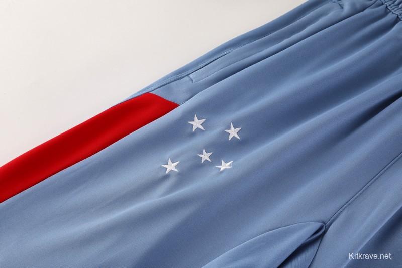 25/26 Cruzeiro Bluish Gray Navy Half Zipper Jacket+Long Pants