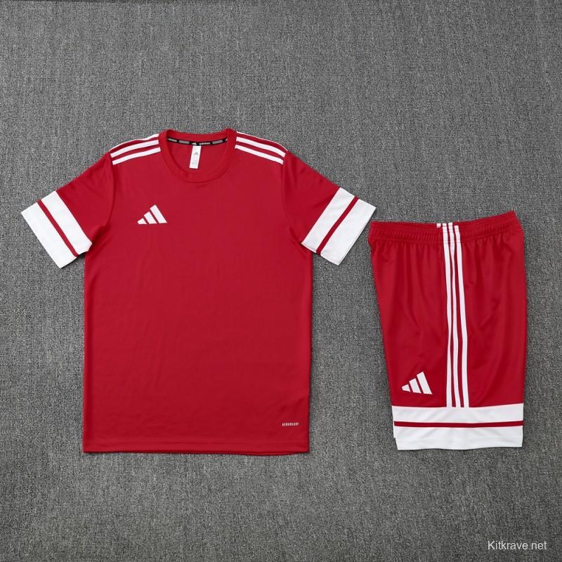 2025 Adidas Red Short Sleeve Jersey+Shorts