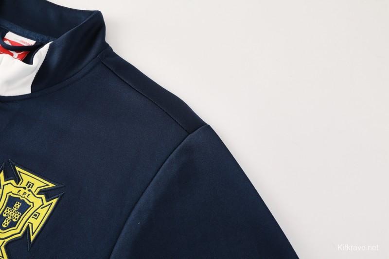 2025 Portugal Navy Full Zipper Jacket +Long Pants