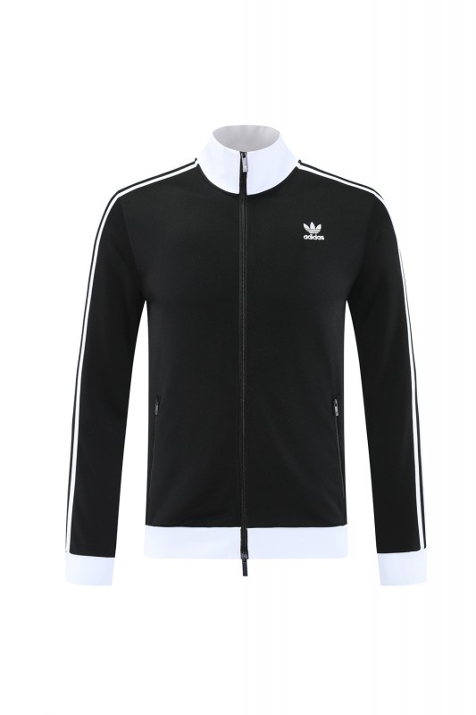 2025 Adidas Original Black Full Hoodie Zipper Jacket +Long Pants