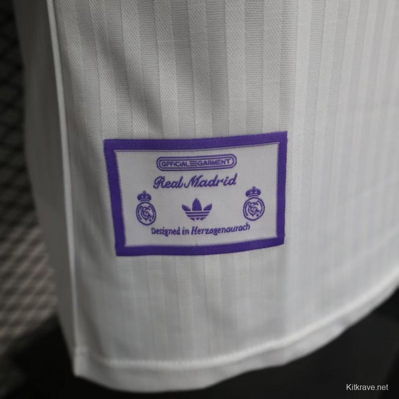 Player Version 25/26 Real Madrid White with Purple Trim Jersey