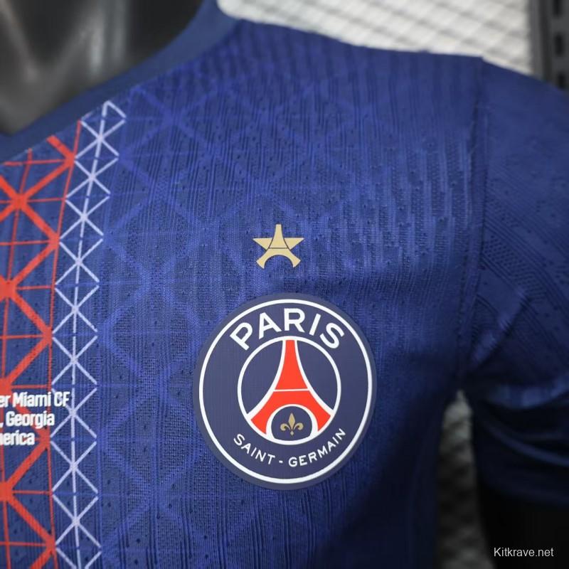 1 Star Player Version 25/26 PSG Home Jersey With Match Date Printing