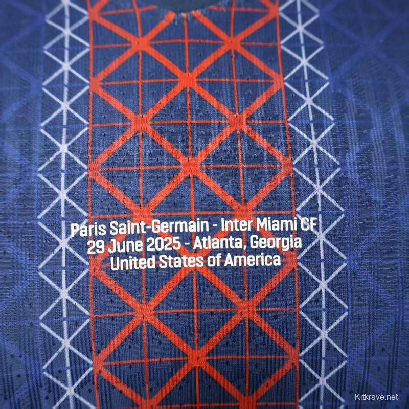 1 Star Player Version 25/26 PSG Home Jersey With Match Date Printing