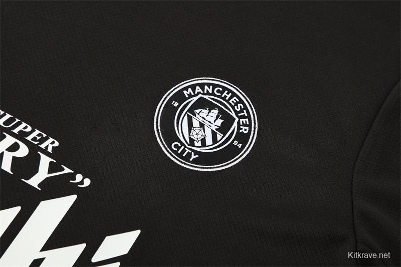 25/26 Manchester City Black with XS Short Sleeve+Soccer Shorts