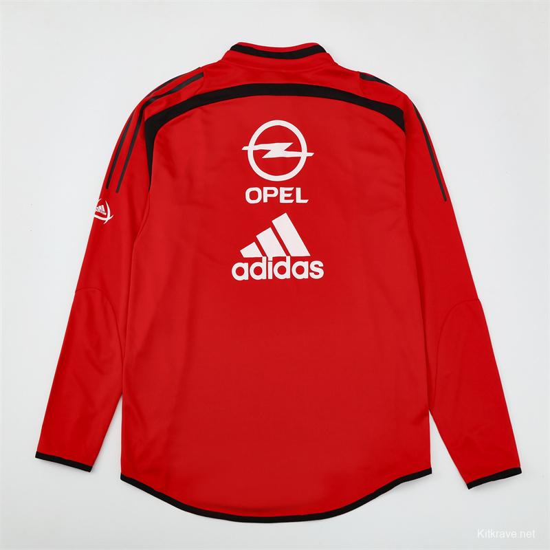 Retro 04/05 AC Milan Red Half Zipper Jacket