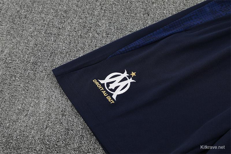 25/26 Olympique de Marseille Lake Blue Camouflage with XS Short Sleeve+Soccer Shorts