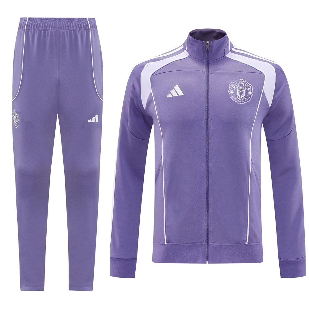 2025 Adidas Purple Full Zipper Jacket + Long Pants