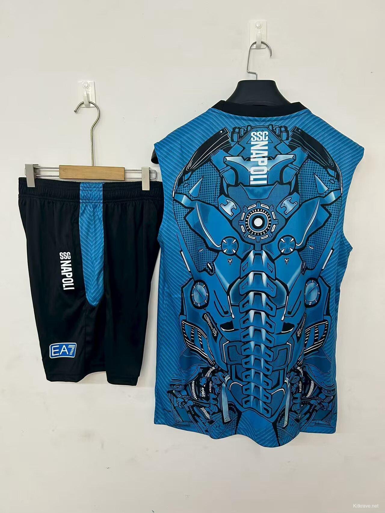 25/26 Napoli Blue Vest Jersey Blue+ Shorts