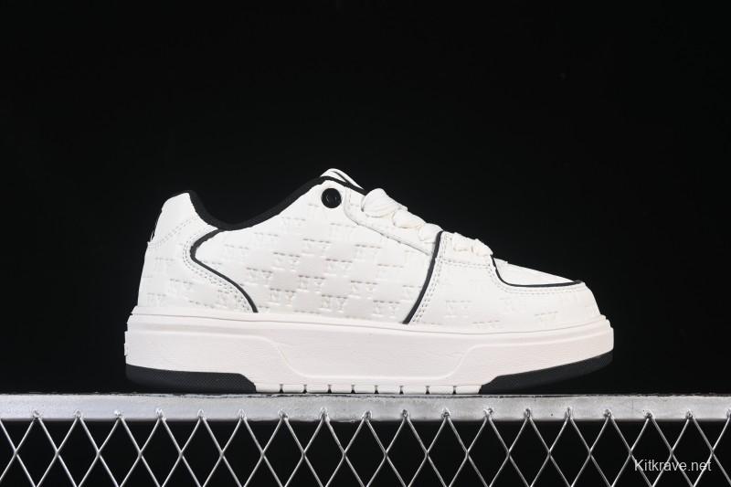 New York Yankees Bigball Chunky Embo Monogram Height Increasing Thick Sole Casual Sneakers - 3ASXE035N50CRL