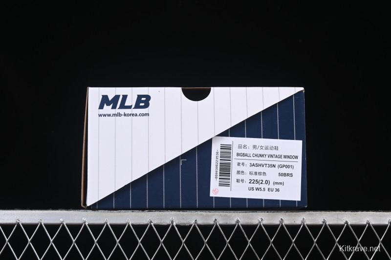 New York Yankees Bigball Chunky Vintage Window Platform Sneakers - 3ASHVT35N50BRS