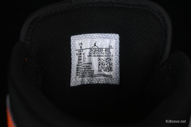 Nike Air Jordan 1 Mid AJ1 Black White Orange - DQ8426-801