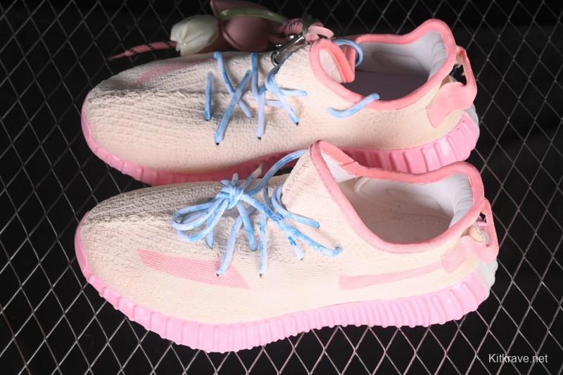 Adidas Yeezy 350 Boost V2 Running Shoes with Pink Watermelon Design - CP9366