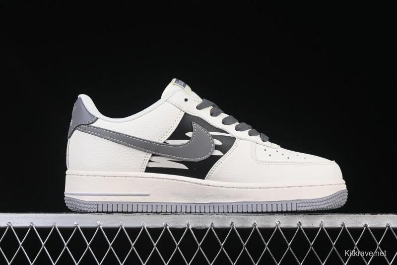 Nike Air Force 1 '07 Low Supreme Graffiti Beige Swoosh Casual Sneakers - QW5606-272