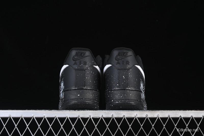 Nike Air Force 1'07 Low Two-Dimensional Theme Black Space Casual Sneakers - ZH0316-101