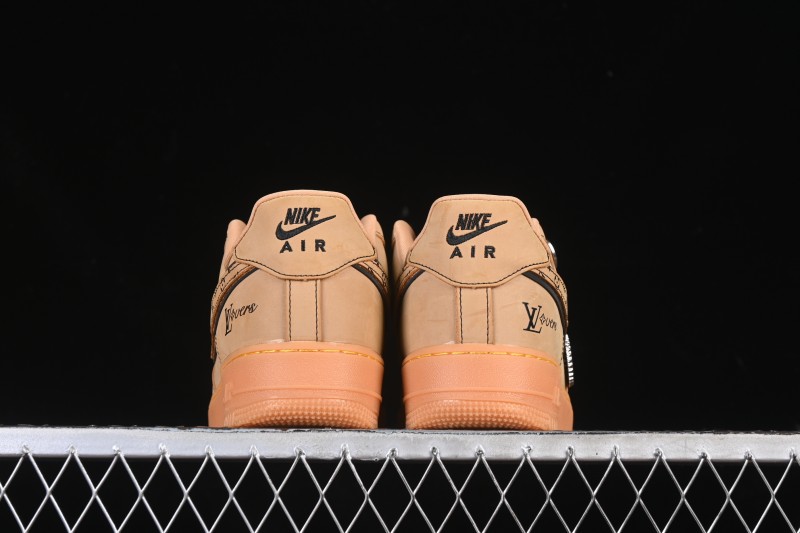 Nike Air Force 1 '07 Low LV Collaboration Wheat Print Casual Sneakers - DK0188-082