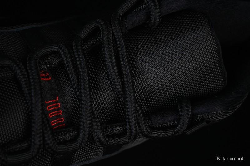 Nike Air Jordan 11 Retro Black Red Basketball Shoes - 378037-326