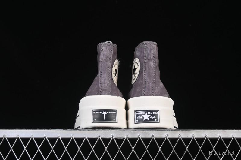 Rick Owens Drkshdw Converse Chuck 70 High Top Platform Canvas Sneakers - A06755C