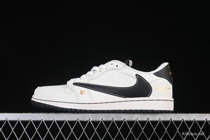 Nike Travis Scott x Fragment Design x Air Jordan 1 Low OG SP AJ1 Low Top Casual Sneakers - JW1188-144