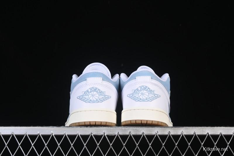 Nike Air Jordan 1 Low Denim Worn Blue Retro Basketball Shoes - HQ2004-400