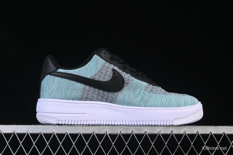 Nike Air Force 1'07 Low Flyknit Black Green Casual Sneakers - CI0051-600
