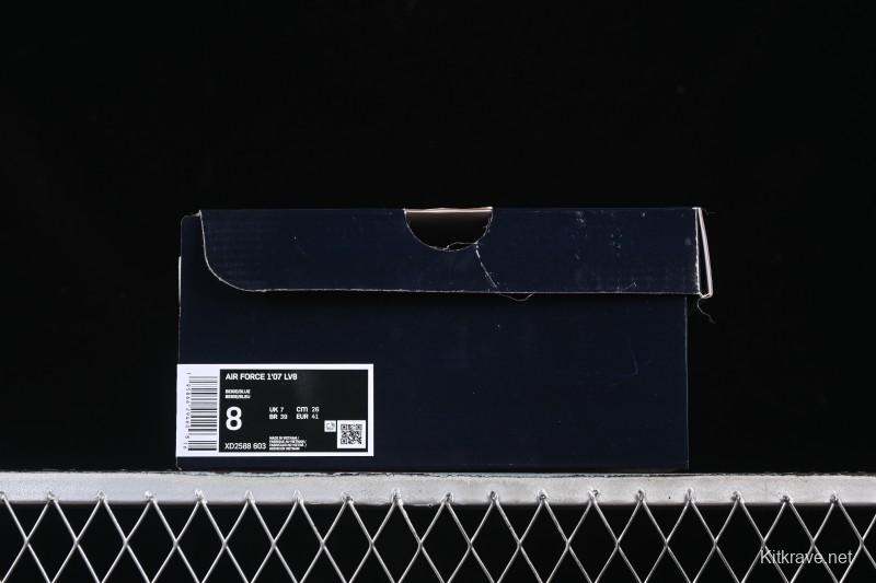 Nike Air Force 1 '07 Low Dior Collaboration White Blue Gray Hook Casual Sneakers - XD2588-603