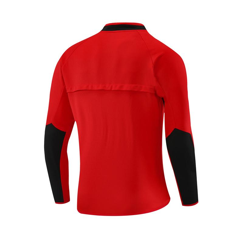 Retro 02/03 Manchester United Red Half Zipper Jacket+Long Pants