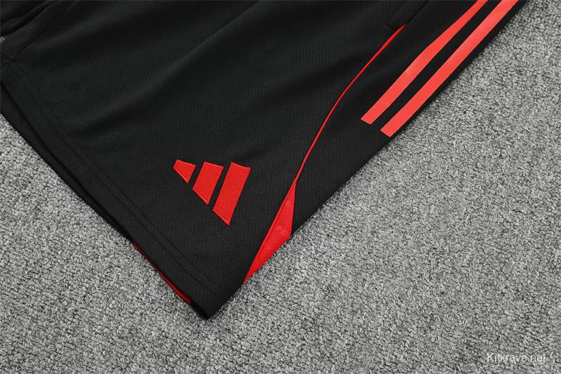 25/26 Manchester United Red Black Camouflage Short Sleeve Jersey+Shorts with XS