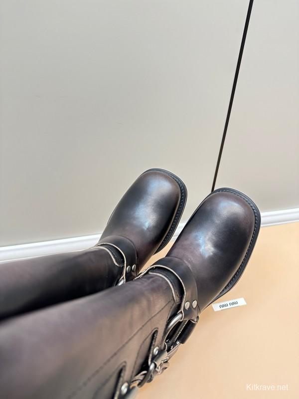 Miu Miu Fall/Winter 2025 Limited Edition Punk Style Martin Boots - LY00500